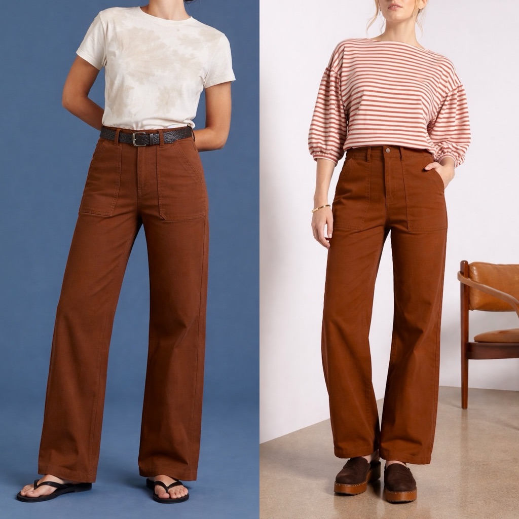 Anthropologie Pistola Nicole Pumpkin Spice Wide Leg Pants